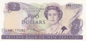 New Zealand, 2 Dollars, 1981, AUNC, p170b
Queen Elizabeth II portrait, Serial Number: EMS775961
Estimate: 20-40 USD