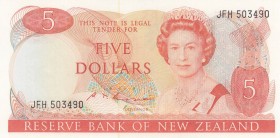 New Zealand, 5 Dollars, 1981/1985, UNC, p171a
Queen Elizabeth II. Portrait, Serial Number: JFH503490
Estimate: 40-80 USD