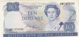 New Zealand, 10 Dollars, 1985, XF, p172b
Queen Elizabeth II portrait
Estimate: 20-40 USD