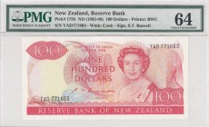 New Zealand, 100 Dollars, 1985-89, UNC, p175b
PMG 64, Serial Number: YAD 771663
Estimate: 400-800 USD