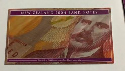 New Zealand, 2004, UNC, FOLDER
5 Dollars, p185b; 10 Dollars, p186b; 20 Dollars, p187b; 50 Dollars, p188b; 100 Dollars, p189b, (Sign: Dr. Alan Bollard...