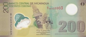Nicaragua, 200 Cordobas, 2007, UNC, p205
Polymer plastic banknote, Serial Number: A/1 06925903
Estimate: 15-30 USD