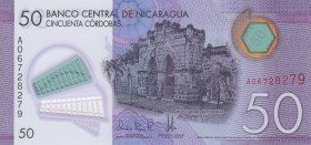 Nicaragua, 50 Cordobas, 2014, UNC, p211a
Polymer plastic banknote, Serial Number: A06728279
Estimate: 15-30 USD