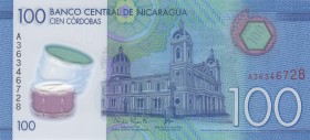Nicaragua, 100 Cordobas, 2014, UNC, p212a
Polymer plastic banknote, Serial Number: A36346728
Estimate: 15-30 USD