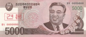 North Korea, 5.000 Won, 2008, UNC, p66s, SPECIMEN
Estimate: 30-60 USD