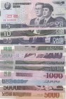 North Korea, 5 Won, 10 Won, 50 won, 100 Won, 200 Won, 500 Won (2), 1.000 Won, 2.000 Won and 5.000 Won (2), UNC, (Total 11 banknotes), SPECIMEN
specim...