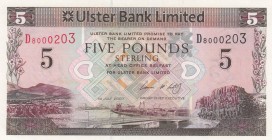 Northern Ireland, 5 Pounds, 2007, UNC, p340a
 Serial Number: D8000203
Estimate: 20-40 USD