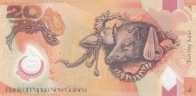Papua New Guinea, 20 Kina, 2015, UNC, p49
 Serial Number: BA 10174207
Estimate: 10-20 USD