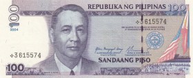 Philippines, 100 Piso, 2004, UNC, p194a
 Serial Number: 3615574
Estimate: 10-20 USD