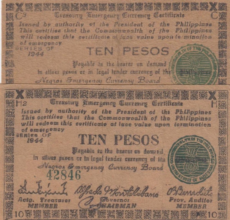 Philippines, 1944, XF, pS676, Total 2 banknotes
Emergency currency certificate,...