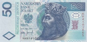 Poland, 50 Polish Zloty, 1994, UNC, p175a
 Serial Number: HH4141065
Estimate: 20-40 USD