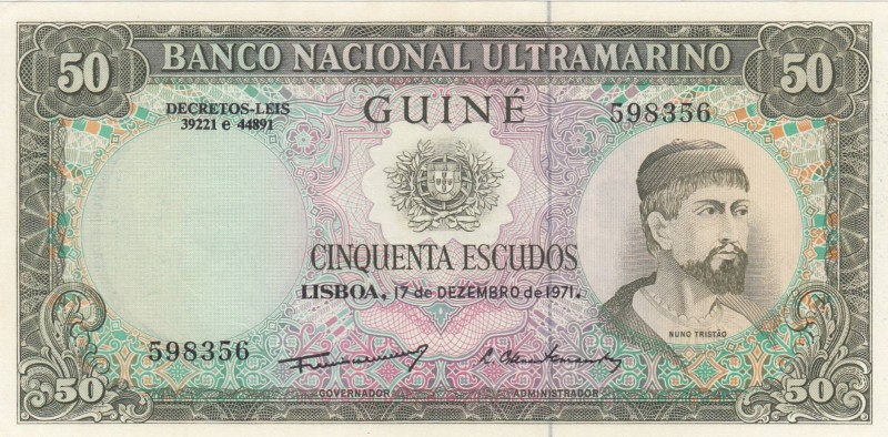 Portugal, 50 Escudos, 1971, UNC, p44a
 Serial Number: 598356
Estimate: 20-40 U...