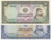 Portuguese Guinea, UNC, Total 2 banknotes
50 Escudos, 1971, UNC, p44; 100 Escudos, 1971, UNC, p45
Estimate: 15-30 USD