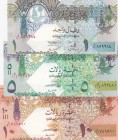 Qatar, Total 3 banknotes
1 Riyal, 2003, UNC, p20; 5 Riyals, 2003, UNC, p21; 10 Riyals, 2003, UNC, p22 
Estimate: 10-20 USD