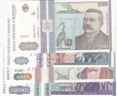Romania, 200 Lei, 500 Lei, 1.000 Lei and 5.000 Lei, 1991/1992, UNC, p100, p101, p101A, p103, (Total 4 banknotes)
Estimate: 30-60 USD