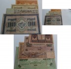 Russia, VF, total 4 banknotes
1 Ruble,1898,VF; 250 Rubles,1917,VF; 1000 Rubles, 1917, VF; 10.000 Rubles,1919, VF
Estimate: 30-60 USD