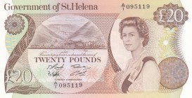 Saint Helena, 20 Pounds, 1986, UNC, p10a
Queen Elizabeth II. Portrait, Serial Number: A/I 095119
Estimate: 50-100 USD