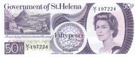 Saint Helena, 50 Pence, 1979, UNC, p5a
Queen Elizabeth II. Portrait, Serial Number: V/I 197224
Estimate: 20-40 USD