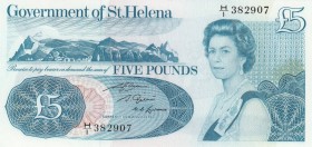 Saint Helena, 5 Pounds, 1981, UNC, p7b
 Serial Number: 382907
Estimate: 30-60 USD