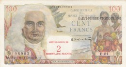 Saint Pierre and Miquelon, 2 New Francs, 1963, UNC, p32
 Serial Number: E.81.08903
Estimate: 400-800 USD