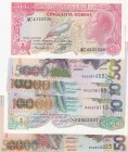 Saint Thomas And Prince, UNC, Total 6 banknotes
50 Dobras, 1982; 100 Dobras, 1989; 5.000 Dobras, 2013; 10.000 Dobras, 1996; 10.000 Dobras, 2004; 50.0...
