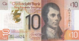 Scotland, 10 Poumds, 2017, UNC, p229Q
Polymer plastic banknotes, Serial Number: W KM/942924
Estimate: 20-40 USD