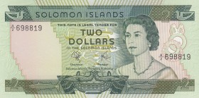 Solomon Islands, 2 Dollars, 1977, UNC, p5a
Queen Elizabeth II. Portrait, Serial Number: A/2698819
Estimate: 15-30 USD