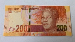 South Africa, 200 Rands, 2018, AUNC, p147
 Serial Number: KA1150468 E
Estimate: 25-50 USD