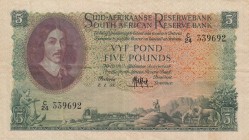 South Africa, 5 Pounds, 1953, VF, p96b
 Serial Number: C24 339692
Estimate: 50-100 USD