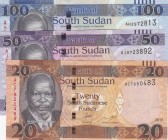 South Sudan, UNC, Total 3 banknotes
20 Pounds, 2015, UNC, p13a; 50 Pounds, 2017, UNC, p14c; 100 Pounds, 2017, UNC, p15c
Estimate: 15-30 USD