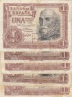 Spain, 1 Peseta, 1953, FINE, p144a, Total 5 banknotes
Estimate: 10-20 USD