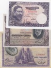 Spain, 25 Pesetas, 50 Pesetas and 100 Pesetas, 1928/1954, VF /UNC, p147, p88, p76a, (Total 3 banknotes)
banknotes are in UNC, AUNC and VF condition r...