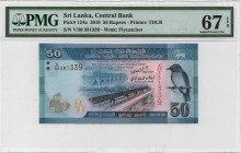 Sri Lanka, 50 Rupees, 2010, UNC, p124a
PMG 67 EPQ, Serial Number: V/30 381339
Estimate: 30-60 USD
