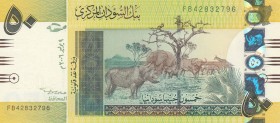 Sudan, 50 Pounds, 2006, AUNC, p69a
 Serial Number: FB42832796
Estimate: 10-20 USD
