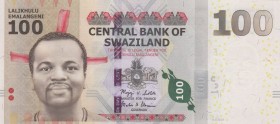 Swaziland, 100 Emalangeni, 2010, UNC, p39a
 Serial Number: AA2316121
Estimate: 20-40 USD