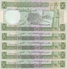 Syria, 5 Pounds, 1988, UNC, p100d
Consecutive serial number, total 5 banknotes, Serial Number: 961868-69-70-71-72
Estimate: 15-30 USD
