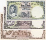 Thailand, 1 Baht, 5 Baht and 10 Baht, 1955, AUNC - UNC, p74d, p75d, p76d, (Total 3 banknotes)
Estimate: 30-60 USD