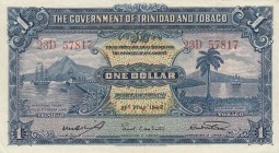 Trinidad and Tobago, 1 Dollar, 1942, XF, p5c
 Serial Number: 23D 57817
Estimate: 50-100 USD