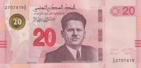 Tunisia, 20 Dinars, 2017, AUNC, pNew
 Serial Number: E/8 2707419
Estimate: 10-20 USD