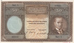 Turkey, 50 Livre, 1927, UNC, p122, SPECIMEN
Estimate: 1000-2000 USD