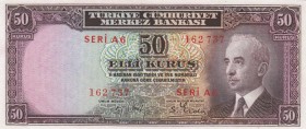 Turkey, 50 Kurus, UNC, p133, 2. Emission, Sinking ship
İnönü portraid, Serial Number: A6 162737
Estimate: 30-60 USD