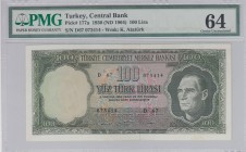 Turkey, 100 Lira, 1969, UNC, p182
PMG 64, Serial Number: D67 073414
Estimate: 1000-2000 USD