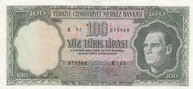Turkey, 100 Lira, 1969, XF, p182, 
natural, Serial Number: E61 075560
Estimate: 50-100 USD