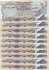 Turkey, 5 Lira, 1976, UNC, p185, total 10 banknotes
Consecutive serial number banknotes, Serial Number: J16 211407-08-09-10-11-12-13-14-15-16
Estima...