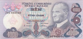 Turkey, 1.000 Lira, 1978, AUNC, p191, 
natural, Serial Number: Z91 889540
Estimate: 400-800 USD