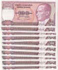 Turkey, 100 Lira, 1983, UNC, p194, 7.Emission
Total 10 banknotes , (A) letter
Estimate: 10-20 USD