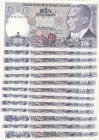 Turkey, 1000 Lira, 1988, UNC, p196 , 7.EMISSION
13 pcs J letters
Estimate: 15-30 USD