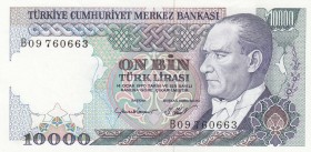 Turkey, 10.000 Lira, 1984, UNC, p199, 
 Serial Number: B09 760663
Estimate: 15-30 USD