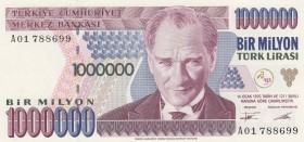 Turkey, 1.000.000 Lira, 1995, UNC, p209a, 
"A01" prefiks, Serial Number: A01 788699
Estimate: 20-40 USD