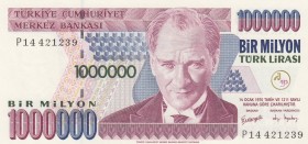 Turkey, 1.000.000 Lira, 2002, UNC, p213, 
"P14" rare, Serial Number: P14421239
Estimate: 25-50 USD